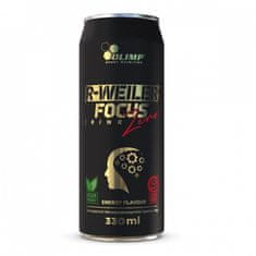 Olimp Olimp R-Weiler Focus Drink Zero 330 ml, sycený nápoj pro zlepšení kognitivních funkcí a koncentrace, Energy