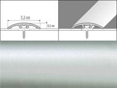 Effector Přechodové lišty A66 - NARÁŽECÍ šířka 3,2 x výška 0,54 x délka 93 cm - stříbrná