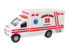 Lean-toys Auto Záchranné Vozidlo Ambulance Frikční Pohon 2 K