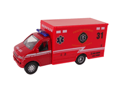 Lean-toys Auto Záchranné Vozidlo Ambulance Frikční Pohon 2 K