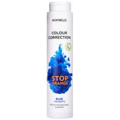 Montibello Colour Correction Stop Orange Blue Pigments veganský šampon pro barvené a zesvětlené vlasy neutralizující oranžové tóny, 300ml