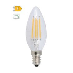 Diolamp  LED Filament Candle žárovka čirá C35 5W/230V/E14/4000K/690Lm/360°/Dim