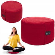 4FIZJO Polštář pro meditaci/jógu ZAFU CUSHION, červený kulatý