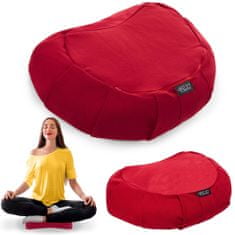 4FIZJO Polštář pro meditaci/jógu ZAFU CUSHION, červený půlměsíc