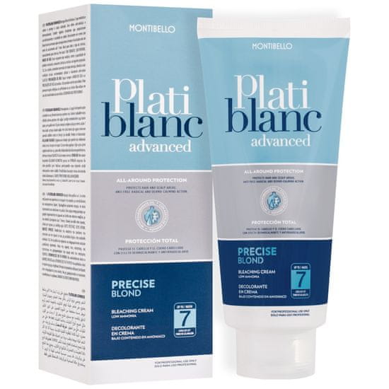 Montibello Platiblanc Precise je senzační zesvětlující krém vytvořený pro různé odstíny blond, zaručené zesvětlení vlasů až o 7 tónů, 500g