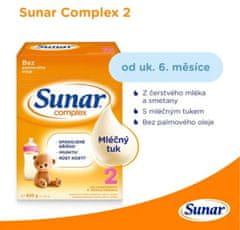 Sunar Complex 2 pokračovací kojenecké mléko 600 g