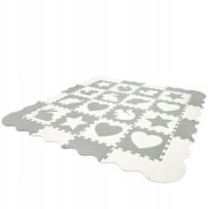 4FIZJO Vzdělávací podložka/puzzle "Tvary" 36 ks. White Gray