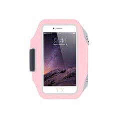 Mobilly sportovní neoprénové pouzdro na ruku pro telefony velikosti 6,4" růžová