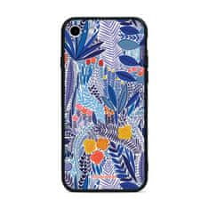 Mobiwear Prémiový lesklý kryt Glossy na mobil Apple iPhone SE 2020 - G037G - Modrá květena