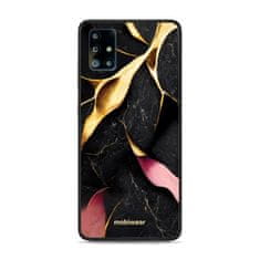 Mobiwear Prémiový lesklý kryt Glossy na mobil Samsung Galaxy A51 - G021G Černý a zlatavý mramor