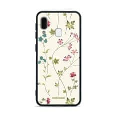 Mobiwear Prémiový lesklý kryt Glossy na mobil Samsung Galaxy A20e - G035G - Tenké rostlinky s květy