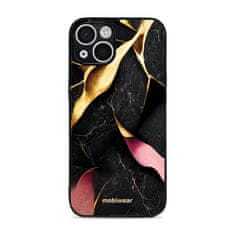 Mobiwear Prémiový lesklý kryt Glossy na mobil Apple iPhone 13 - G021G Černý a zlatavý mramor