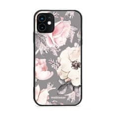 Mobiwear Prémiový lesklý kryt Glossy na mobil Apple iPhone 11 - G034G - Květy na šedém pozadí