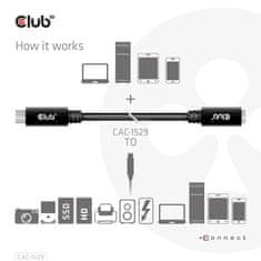 Club 3D Prodlužovací kabel USB-C, 4K 60Hz (M/F) CAC-1529, 2m