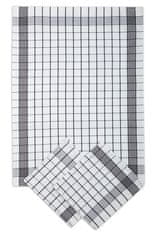 Svitap J.H.J.  Utěrka Negativ Egyptská bavlna 50x70 cm bílá/černá 3 ks