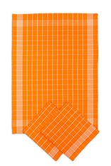 Svitap J.H.J.  Utěrka Pozitiv Egyptská bavlna 50x70 cm oranžová/bílá 3 ks