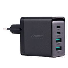 Joyroom TCG02 GaN síťová nabíječka 2x USB / 2x USB-C 67W + kabel USB-C, černá