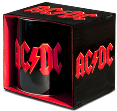 CurePink Keramický hrnek AC/DC: Logo (objem 300 ml)