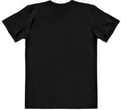 CurePink Pánské tričko Marvel: Comic Colour Logo (S) černá bavlna