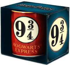 CurePink Keramický hrnek Harry Potter: Platform 9 3/4 (objem 300 ml) bílý