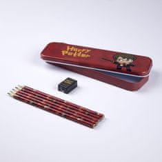 CurePink Set školních potřeb Harry Potter: Erb Nebelvíru 7 předmětů (23 x 35 cm)