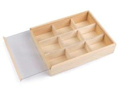 INTEREST Dřevěný box / organizér s posuvným víkem na různé předměty.