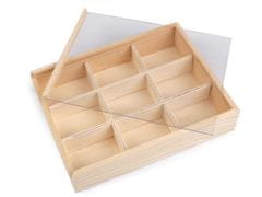 INTEREST Dřevěný box / organizér s posuvným víkem na různé předměty.