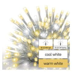 Emos EMOS Standard LED spojovací řetěz blikající – rampouchy, 2,5 m, venkovní, teplá/studená bílá D1CN01