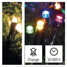 Emos EMOS LED vánoční řetěz 2v1, 10 m, venkovní i vnitřní, teplá bílá/multicolor, programy D4AH01