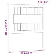 Greatstore Čelo postele 80,5 x 4 x 100 cm masivní borovice