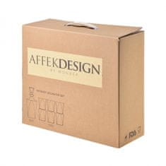 Affekdesign Likérová sada 6 skleniček a karafy se zabroušeným hrdlem EVA TRIANGLE 280ml/780ml čirá