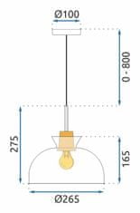 Tutumi Závěsná lampa La Belle XXV černá/hnědá