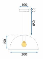 Tutumi Závěsná lampa La Belle XXXVII bílá/mramor