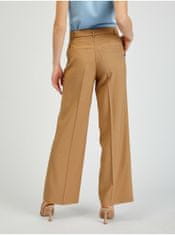 Orsay Hnědé dámské široké kalhoty s páskem 38