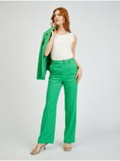 Orsay Zelené dámské flared fit kalhoty 38