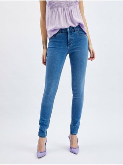 Orsay Modré dámské skinny fit džíny