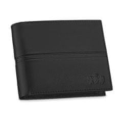 ZAGATTO Pánská kůže peněženka černá horizontální elegantní, ochrana RFID, kapsy na bankovky, sloty na karty, sloty na mince, sloty na doklady, kapsa na patentku, stylová peněženka, 9,5x12x5x2 / ZG-N992-F15