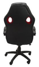Topeshop otočná židle enzo červená / černá