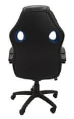 Topeshop otočná židle enzo modrá / černá