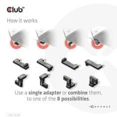 Club 3D set adapterů USB-C Gen2 angled adapter set of 2, 4K120Hz CAC-1528 (M/F)