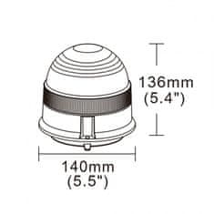 Kaxl Výstražný maják, světlo oranžové 12/24V, magnet, 12xLED LW0033-ALR-4