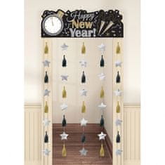 Amscan Dekorace na dveře Happy New Year 195 x 99 cm