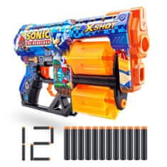 Zuru X Shot SKINS s bubnovým zásobníkem s 12 šipkami SONIC