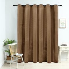 shumee vidaXL Blackout Curtain with Rings Velvet Beige 290x245 cm