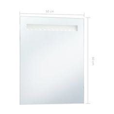 Vidaxl Koupelnové nástěnné zrcadlo s LED osvětlením 50 x 60 cm