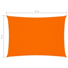 Greatstore Stínící plachta oxfordská látka obdélníková 4 x 6 m oranžová