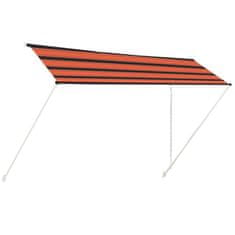 Greatstore Zatahovací markýza 400 x 150 cm oranžovo-hnědá