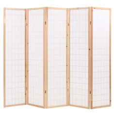 Greatstore Skládací 5dílný paraván v japonském stylu 200 x 170 cm přírodní