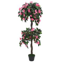 Petromila Umělá rostlina rododendron s květináčem 155 cm zelená a růžová