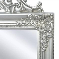 Vidaxl Volně stojící zrcadlo barokní styl 160x40 cm stříbrné